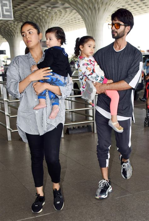 Photo Gallery: Shahid Kapoor spotted with wife Mira Rajput and kids at airport | News | Zee News