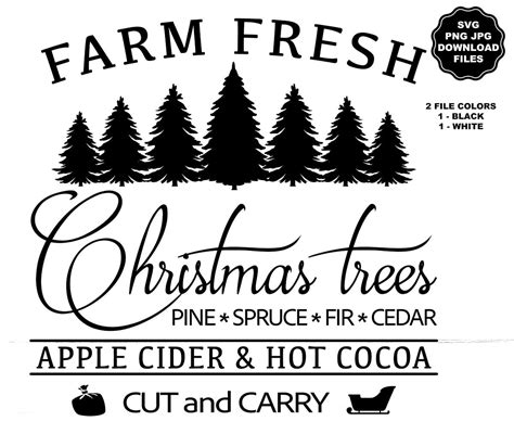 Farm Fresh Christmas Trees SVG, Farm Fresh Christmas T-Shirt SVG ...