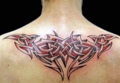 Tribal Upper Back Tattoo Designs For Men