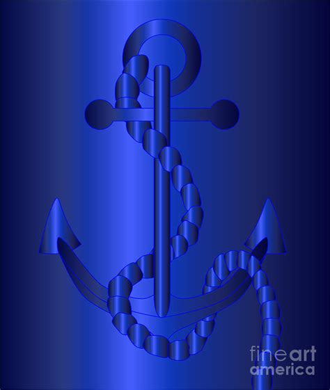 Blue Anchor Background Digital Art by Bigalbaloo Stock - Fine Art America