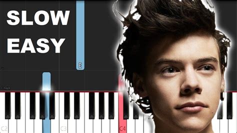 Harry Styles - Falling (SLOW EASY PIANO TUTORIAL) - YouTube