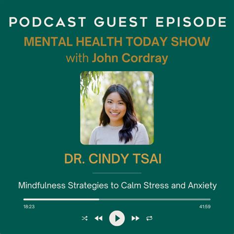 Podcast Guest Episode- The Mental Health Today Show - Dr. Cindy Tsai, MD