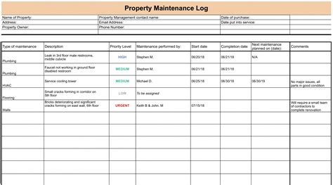 Free Maintenance Log Setup Checklist Process Street Building ...