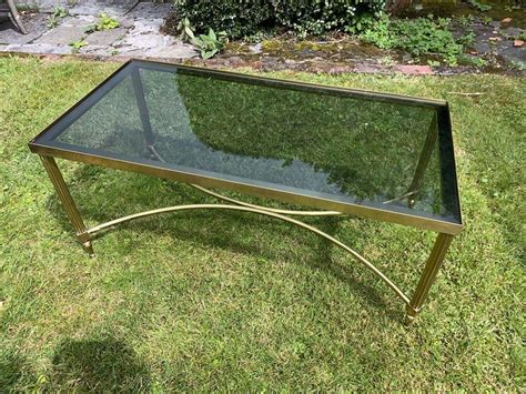 Mid century smoked glass coffee table