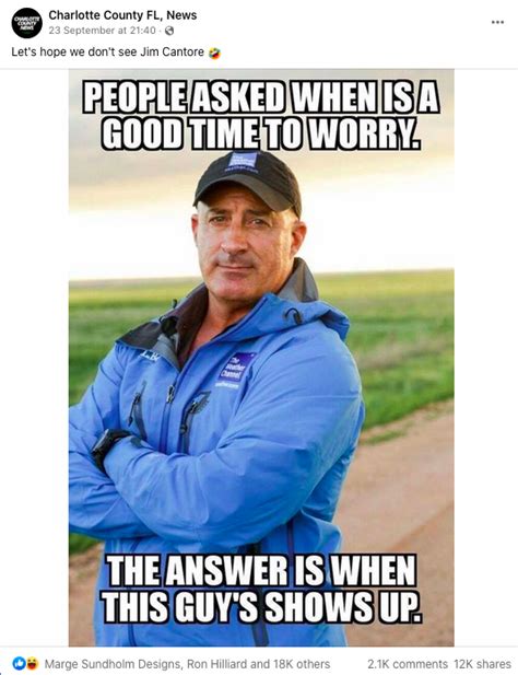 Jim Cantore Hurricane Ian | Jim Cantore | Know Your Meme