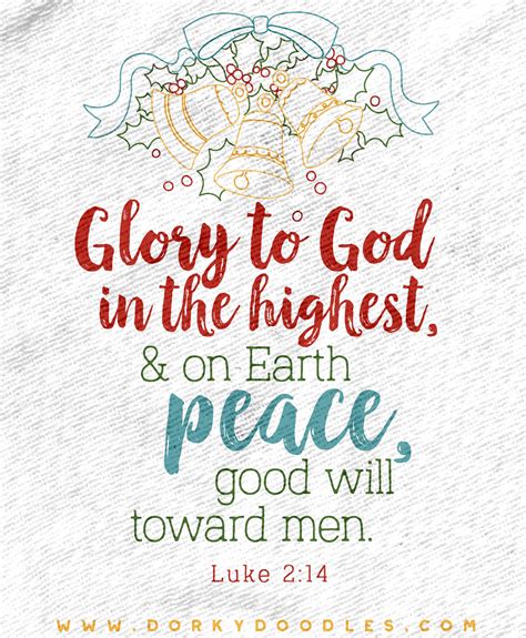 Merry Christmas - Glory to God in the Highest – Dorky Doodles