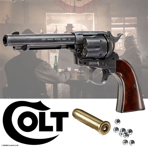 Colt Peacemaker Single Action Army 45 Antik CO2 Revolver 4,5 mm ...