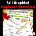Fall Bar Graphs and Pictographs NO PREP! Graphing With Worksheets - Sum ...