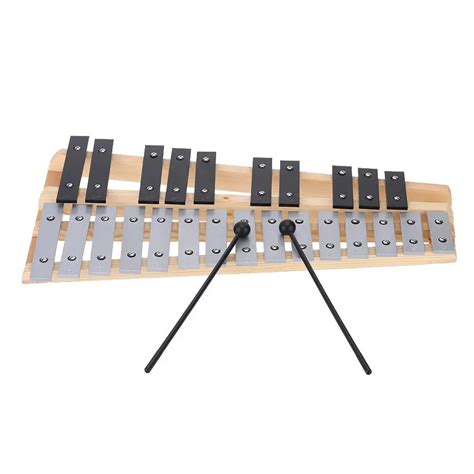 25 Note Glockenspiel Xylophone Educational Musical Instrument Percussion Gift with Carrying Bag ...