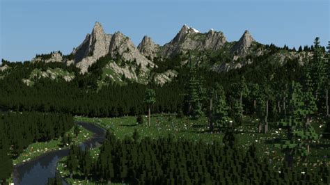 Beautiful Mountains based on forest biome Minecraft Map