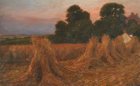 Lot 988: 19th c. Haystack Painting, O/C, Signed | Case Auctions