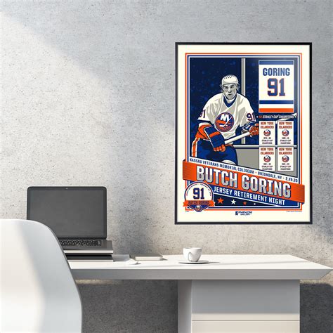 New York Islanders Butch Goring Number Retirement 18"x24" Serigraph