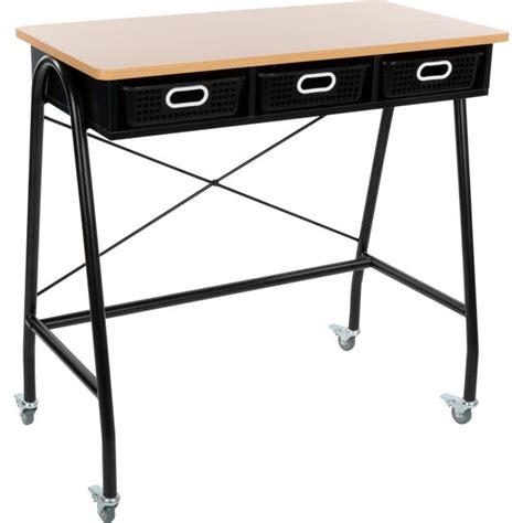 Teacher Standing Desk With Baskets - 1 standing desk, 3 baskets