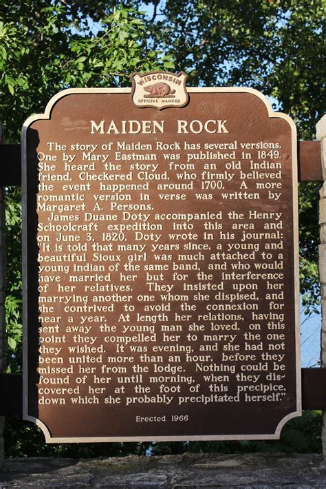 Maiden Rock Historical Marker | Maiden Rock WI | #WIGreatRiverRd WISCONSIN Great River Road ...