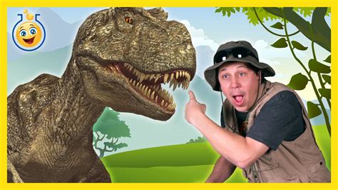 A giant dinosaur surprise egg hunt at t rex ranch with park ranger lb dinosaur videos for kids ...