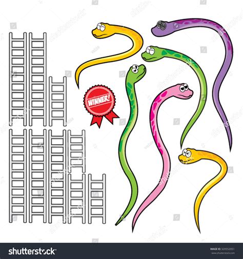 Snake Ladder Set Set Equipment Make: vector de stock (libre de regalías) 320552051 | Shutterstock