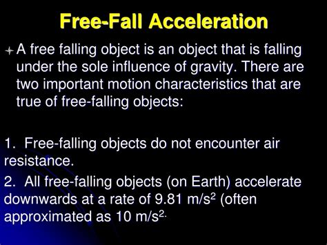 PPT - Falling Bodies and Free-Fall Acceleration PowerPoint Presentation ...