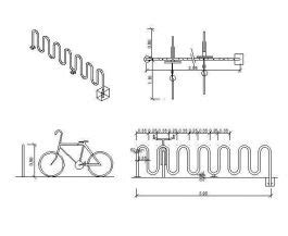 Bike storage rack CAD drawing - CADblocksfree | Thousands of free CAD blocks