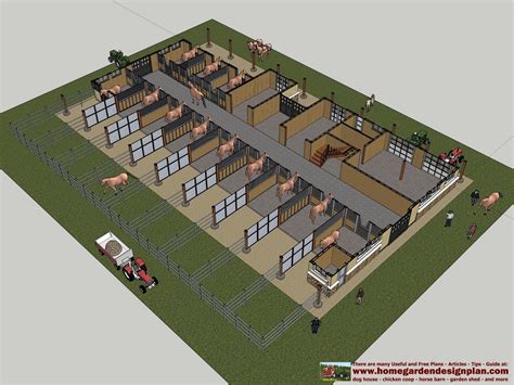 HB100 Horse Barn Plans Horse Barn Design ~ Shed Plans Ideas