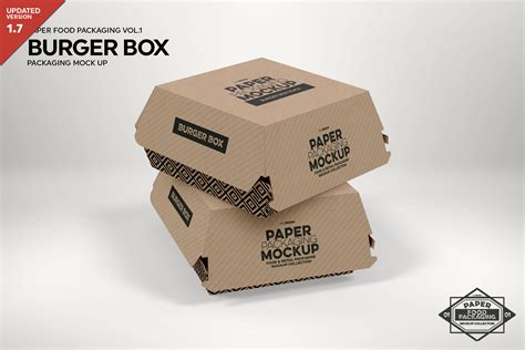 Burger Box Packaging MockUp By INC Design Studio | TheHungryJPEG