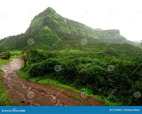 Lush green mountains stock image. Image of mountainside - 3123845