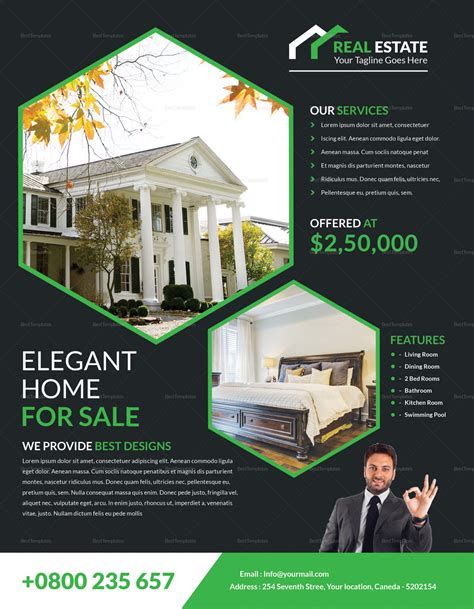 Free Real Estate Listing Flyer Template | Dremelmicro