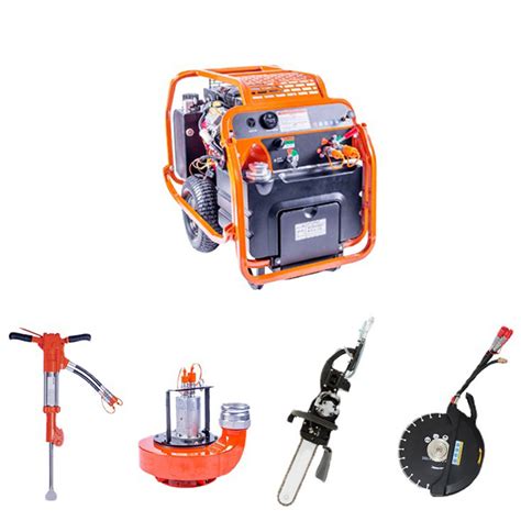 Hydraulic concrete breaker tools set