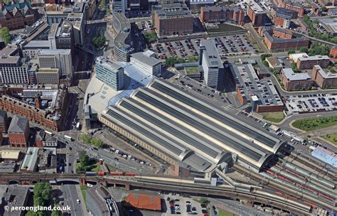 aeroengland | aerial photograph of Manchester Piccadilly Station England UK