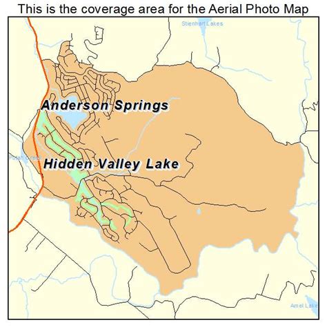 Aerial Photography Map of Hidden Valley Lake, CA California