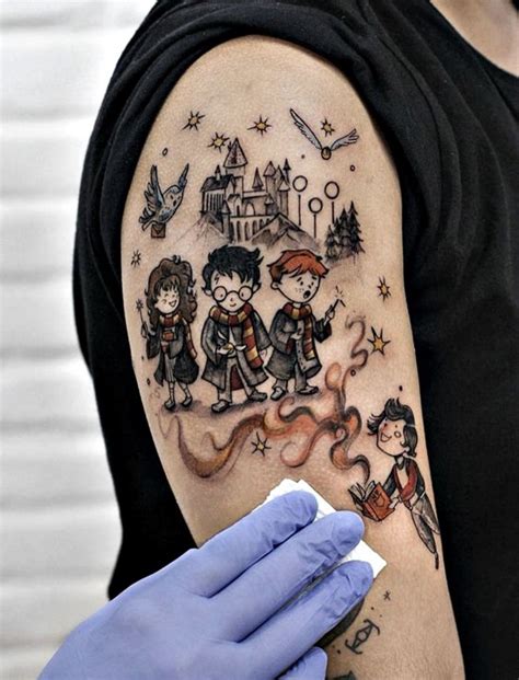 Pin by Jacob Olson on Tats to consider | Harry potter tattoos, Harry potter tattoo sleeve, Harry ...