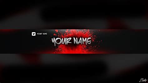 Photoshop - Red Banner Template - YouTube