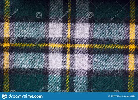 Close Up of Traditional Scottish Woolen Tartan Fabric Stock Photo - Image of fabric, cosiness ...