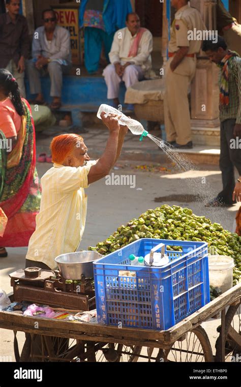 Vegetable seller, Pushkar, Rajasthan, India Stock Photo - Alamy