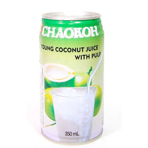 (THAILAND) CHAOKOH – Young Coconut Juice with Pulp 350G - Asia Grocery Town