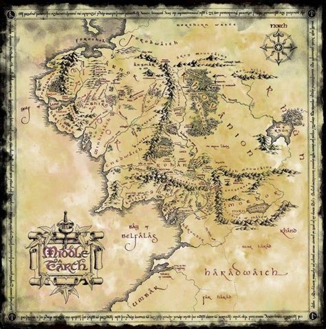 Hi-Res Map of Middle Earth [2400x2424] (X-post from r/lotr) - MapPorn ...