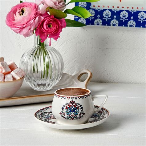 Turkish Coffee Cup Set Seljuqi Design | Karaca | turkishtaste.com ...