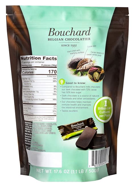 Bouchard Probiotic Chocolate - Supporting Immune Health - 72% Cacao ...