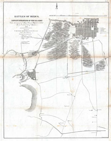 Battles of Mexico, Line of Operations of the U.S. Army under the ...