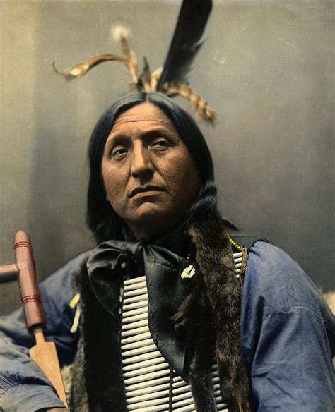HD wallpaper: Native American with blue clothes, portrait, left hand bear, chief | Wallpaper Flare