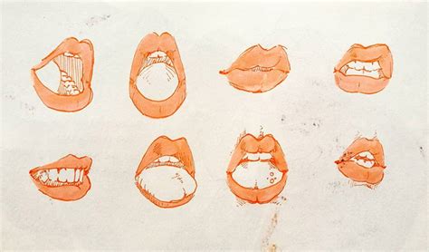 100+ Drawings Of Lips, Mouths & Teeth