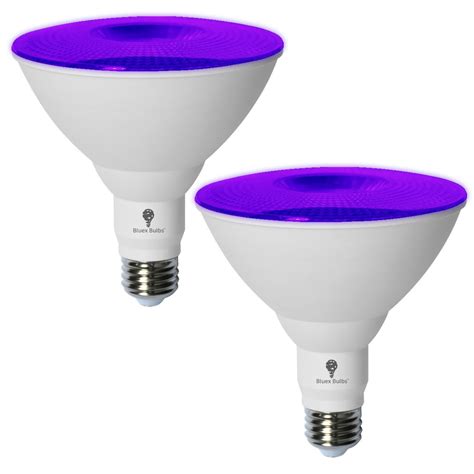 2 Pack BlueX LED Par38 Flood Purple Light Bulb - 18W (120Watt Equivalent) - Dimmable - E26 Base ...