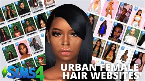 SIMS 4 URBAN FEMALE HAIR WEBSITES + CC Links 🔥 - YouTube