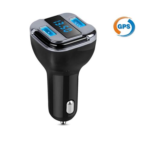 Car GPS Tracker Locator Dual USB Car Charger Real Time Tracking Device Detector Voltmeter Mini ...