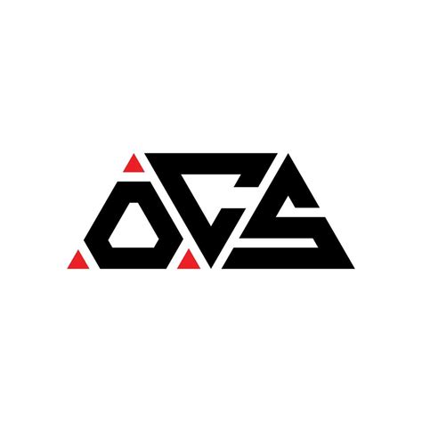 OCS triangle letter logo design with triangle shape. OCS triangle logo design monogram. OCS ...