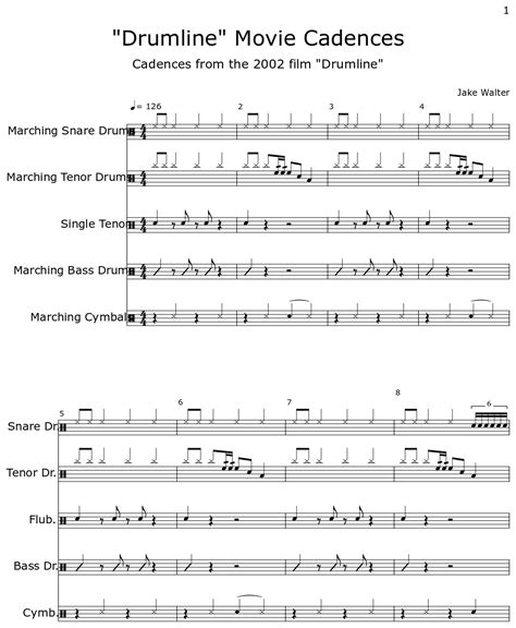 "Drumline" Movie Cadences - Sheet music