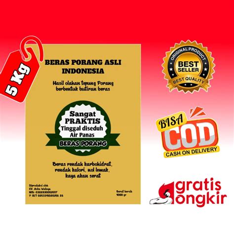 Jual BERAS PORANG PAKET 5 Kg | Shopee Indonesia