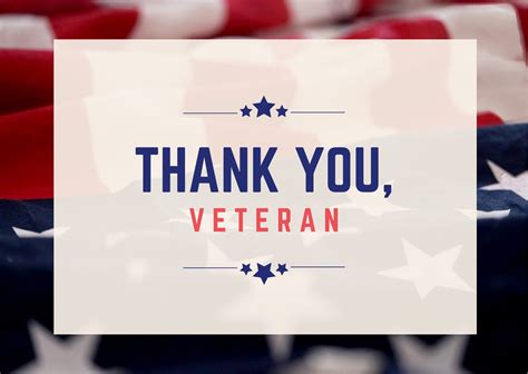 Veterans Day Thank You Cards