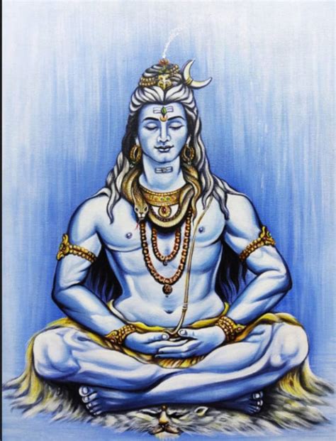 acrylic painting, Indian god, shiv paintings, Mahadev paintings ...