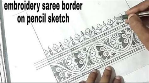 How to draw saree border design, pencil sketch. » Hildur.K.O Art blog ...