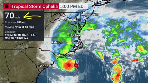 Tropical Storm Ophelia With 70 MPH Winds - Videos from The Weather Channel